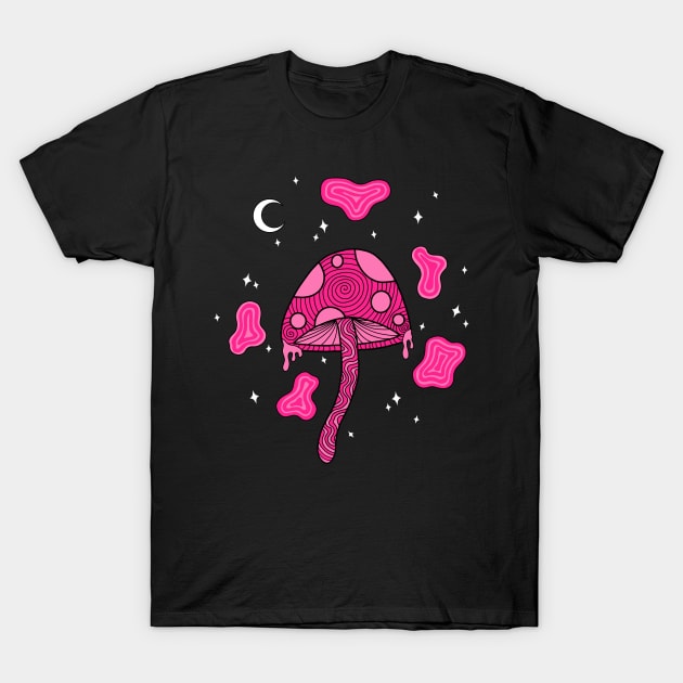 Pink Mushroom T-Shirt by Ur Local Hippie